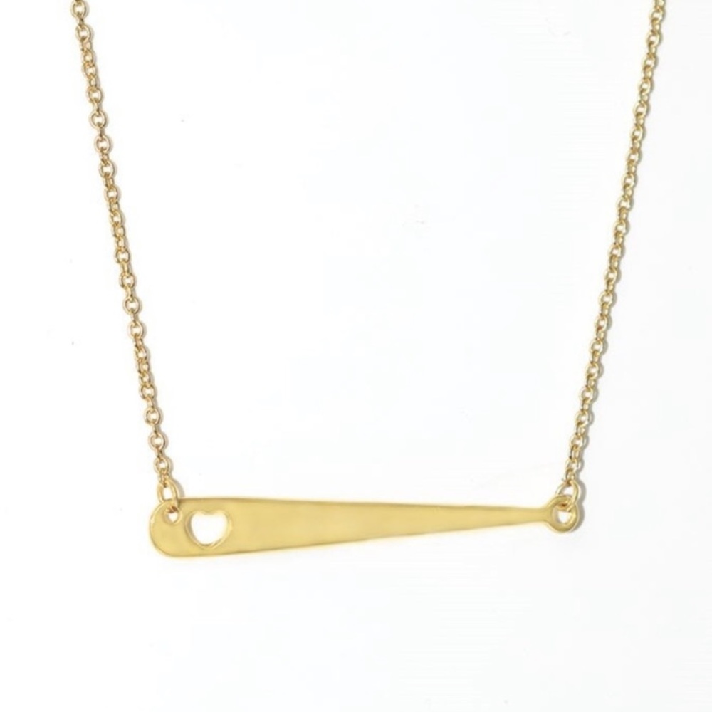 ⚾️ NWT baseball heart necklace in gold plate ⚾️